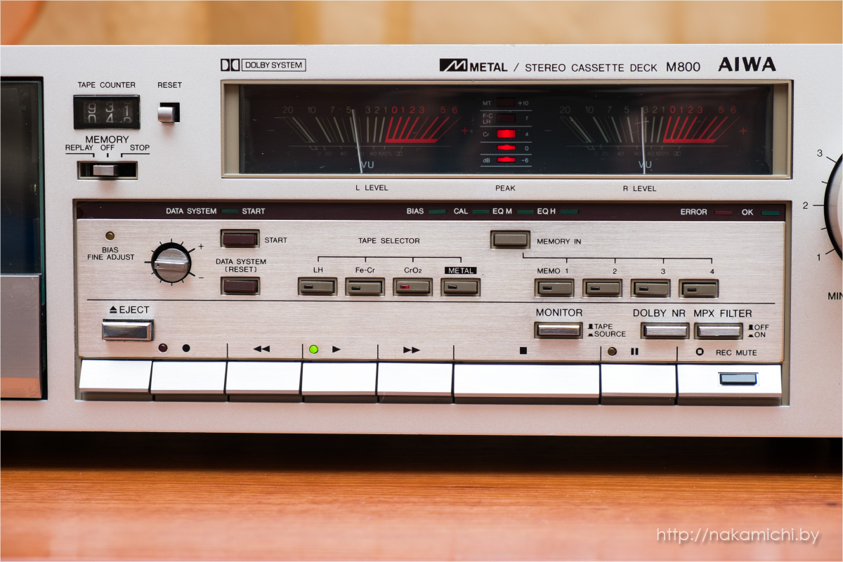 Vintage Audio Stereo Cassette Deck AIWA ADM800