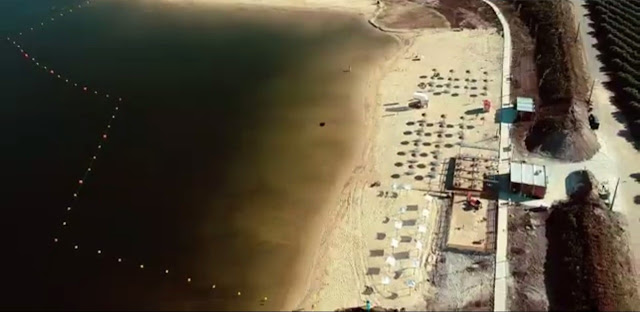 Vista aérea Praia dos Cinco reis