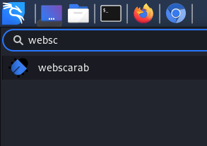 WebScarab in app menu
