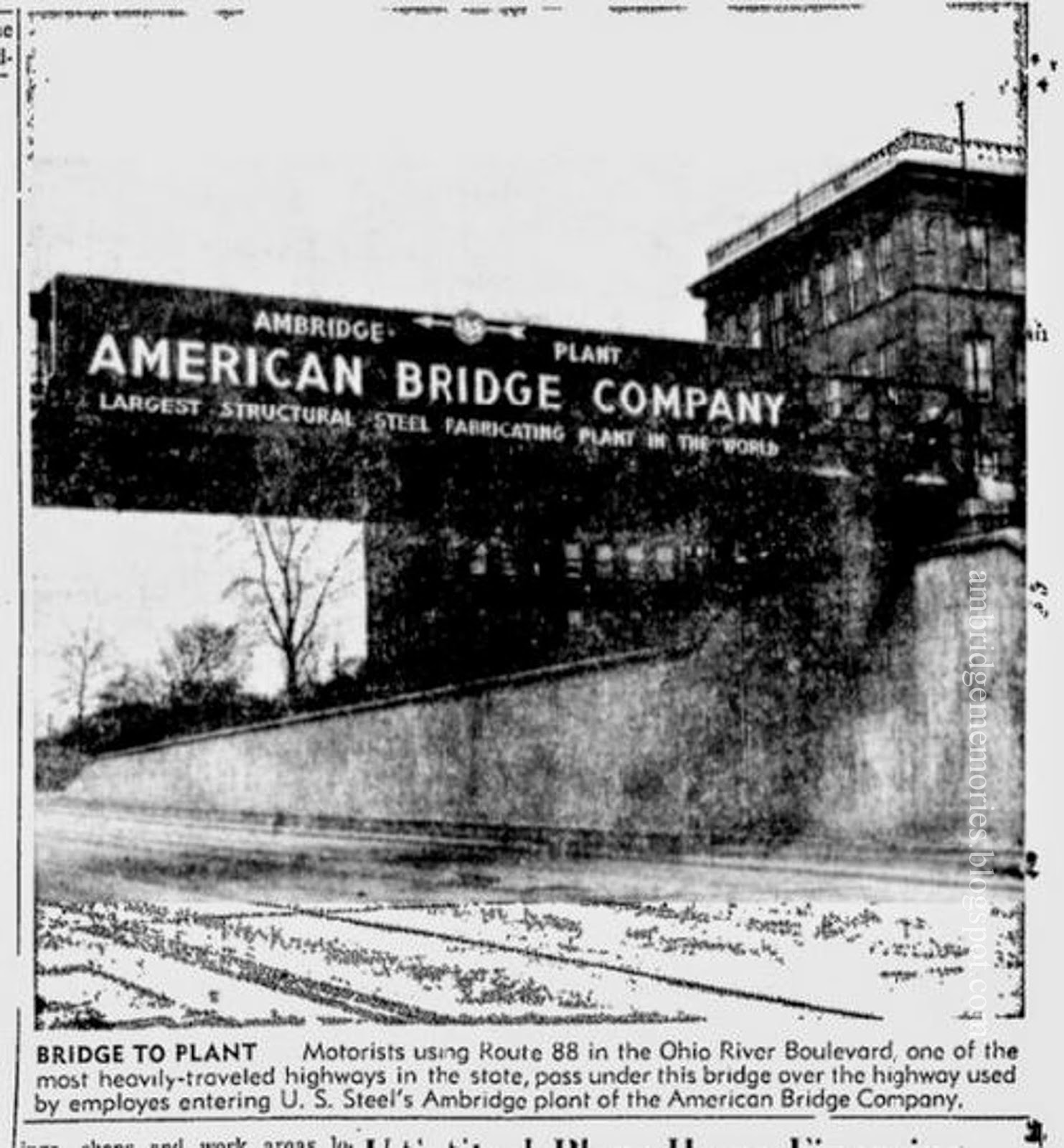 Ambridge Memories American Bridge Co. office, west side, 1911