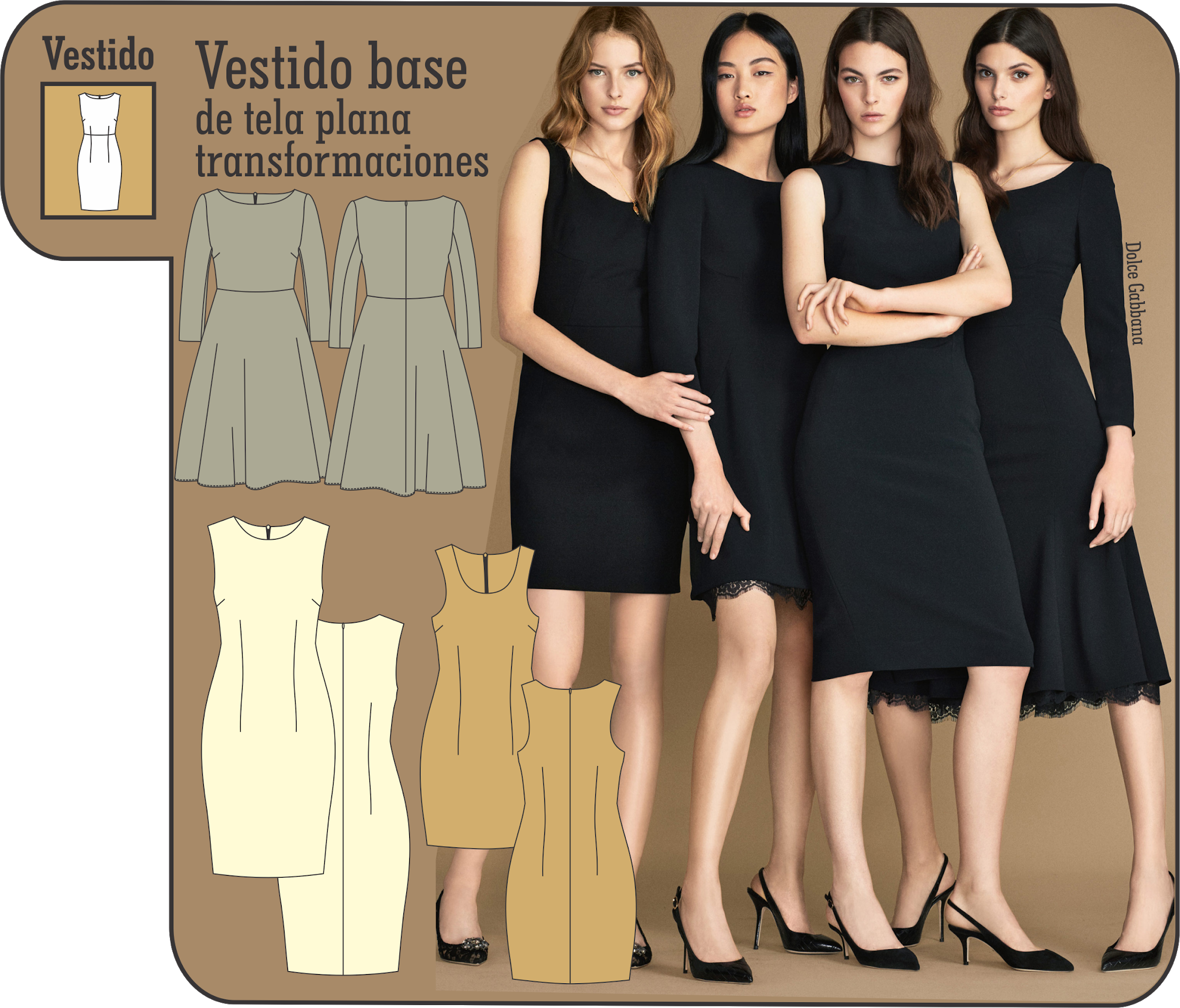 cometer guardarropa sol Vestido base