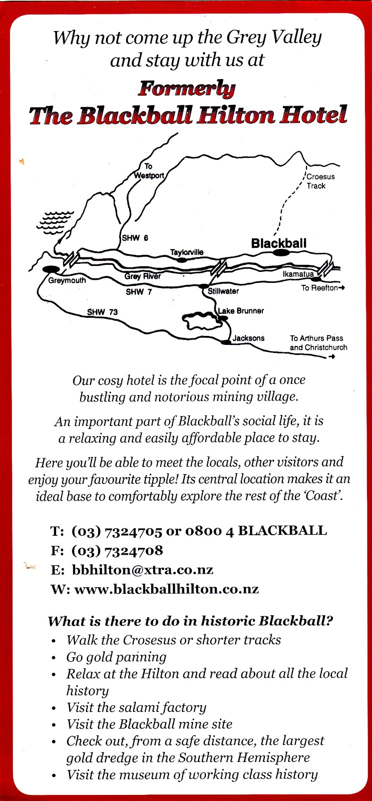 The traveler's drawer FORMERLY THE BLACKBALL HILTON HOTEL B & B