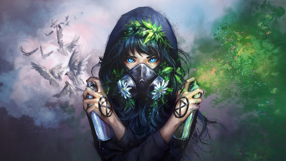  Anime  Gas Mask  Fantasy 4K 266 Wallpaper 