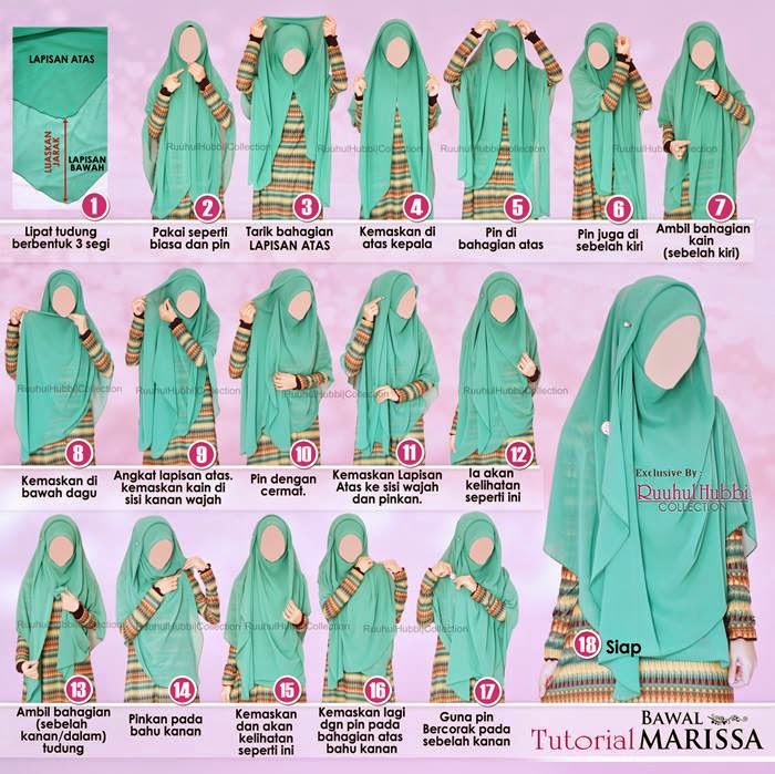 Tutorial Tudung Bawal Labuh Tutorial Tudung Bawal Labuh