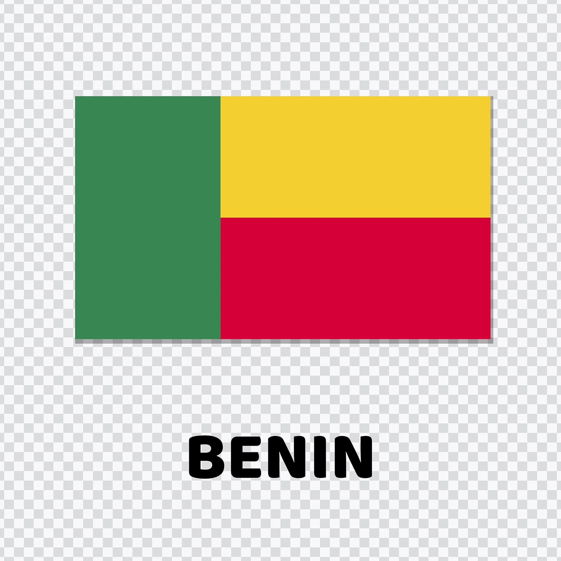 Benin Country flag vector graphics for free download in ai, eps10 and svg format