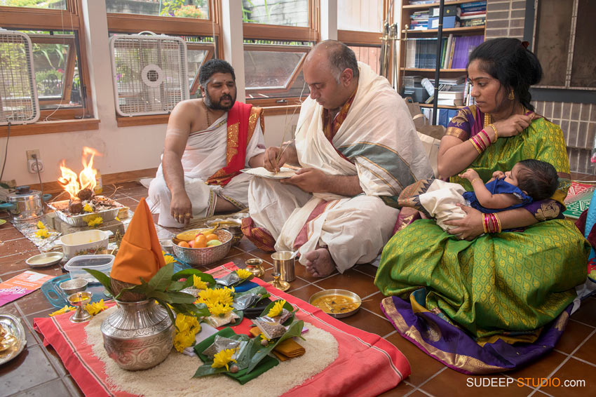 Indian Hindu Baby Naming Ceremony SudeepStudio.com Ann Arbor Indian Event Photographer