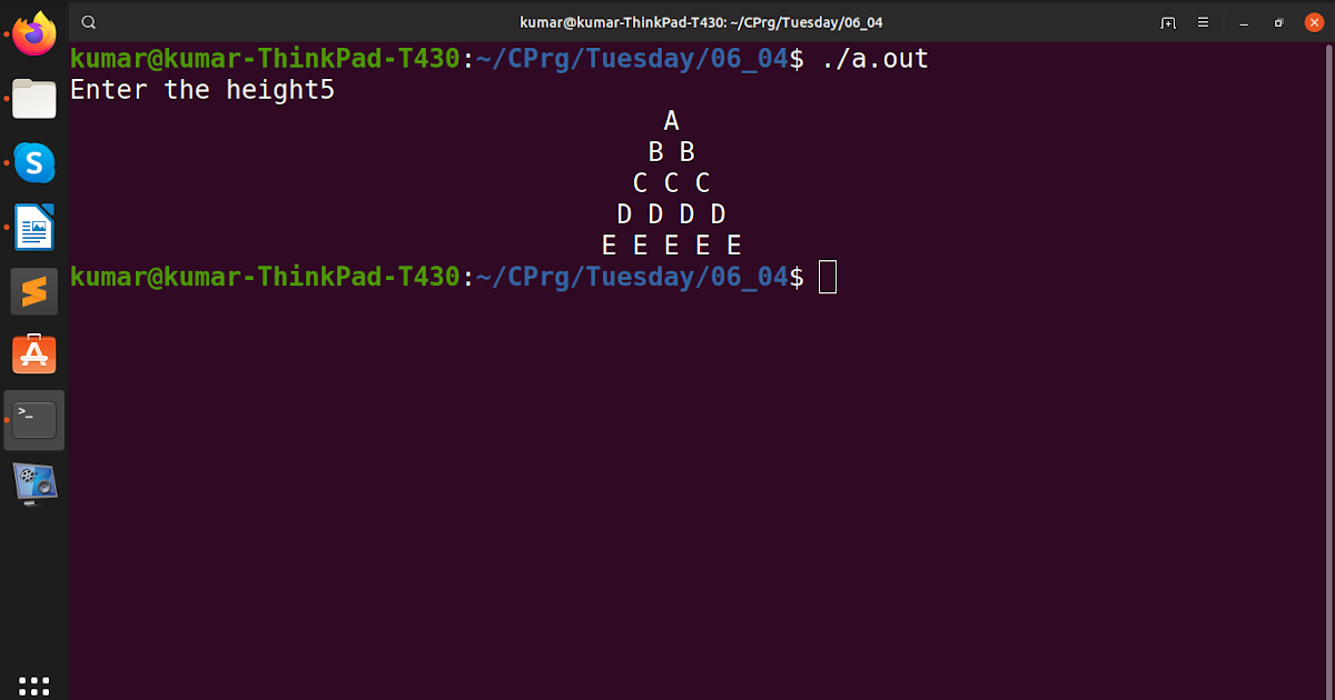 Print Pattern using C