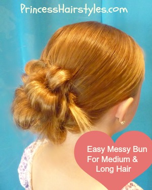 Easy Messy Bun Updo Hairstyles Hairstyles For Girls