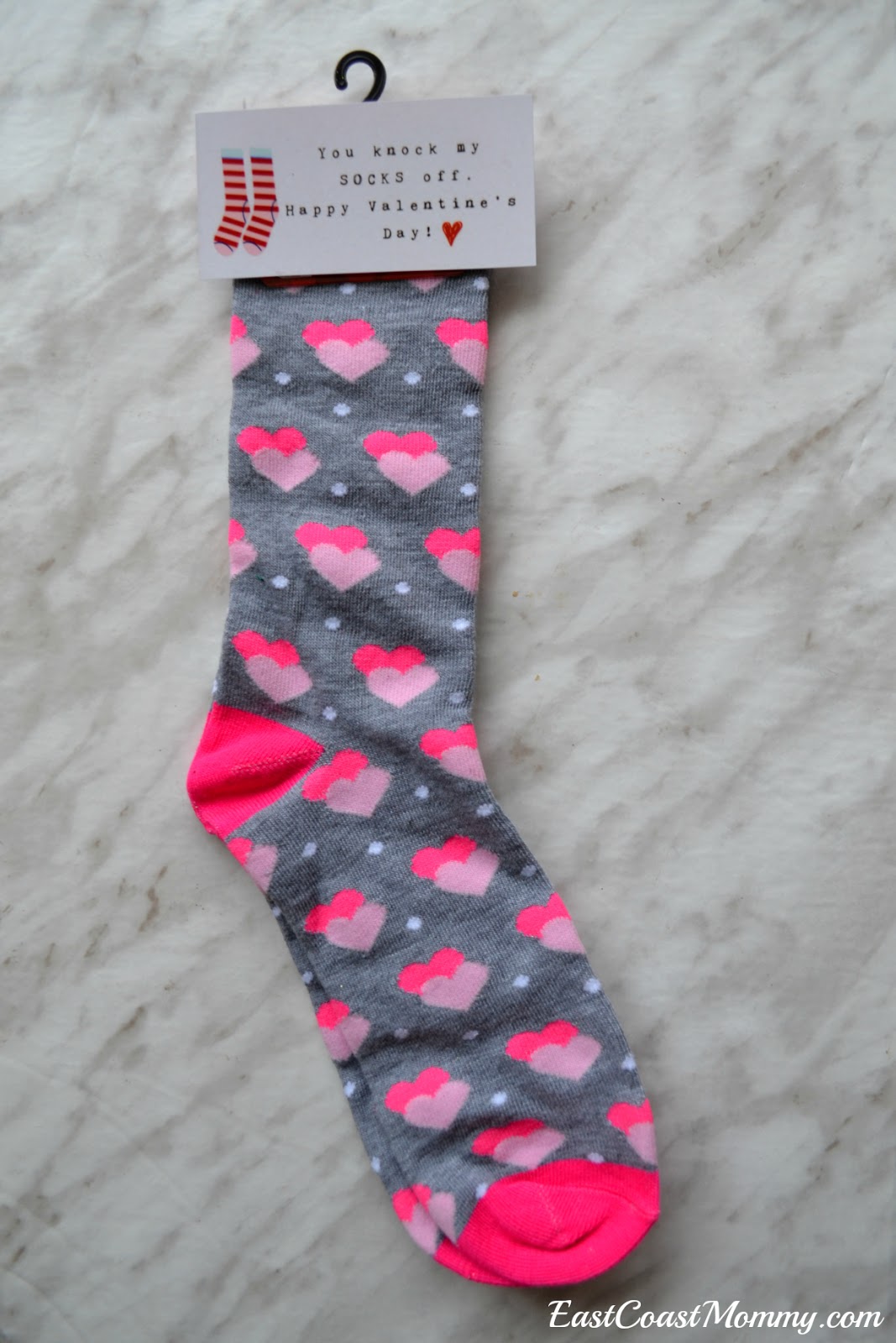 East Coast Mommy Socks Valentine... with free printable tags