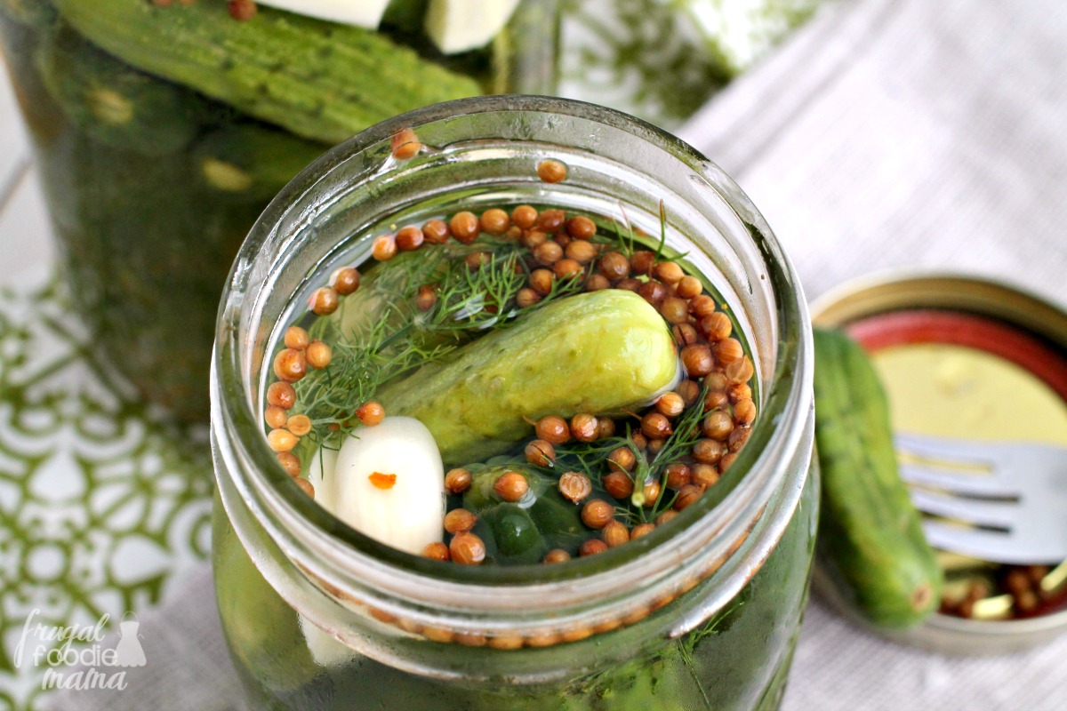 Frugal Foodie Mama Refrigerator Baby Garlic Dill Pickles