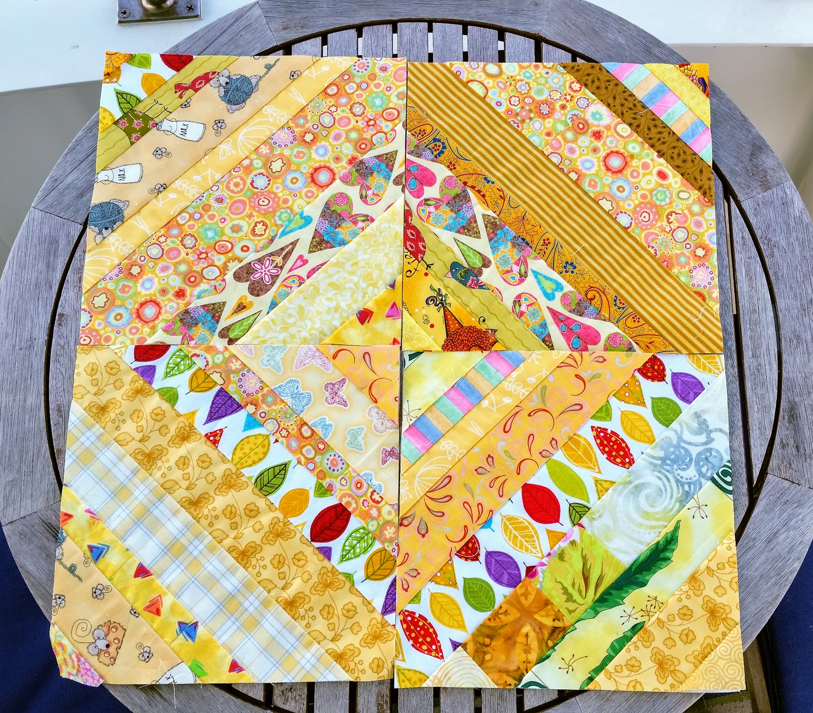 Quilt Odyssey A few yellow bits and pieces
