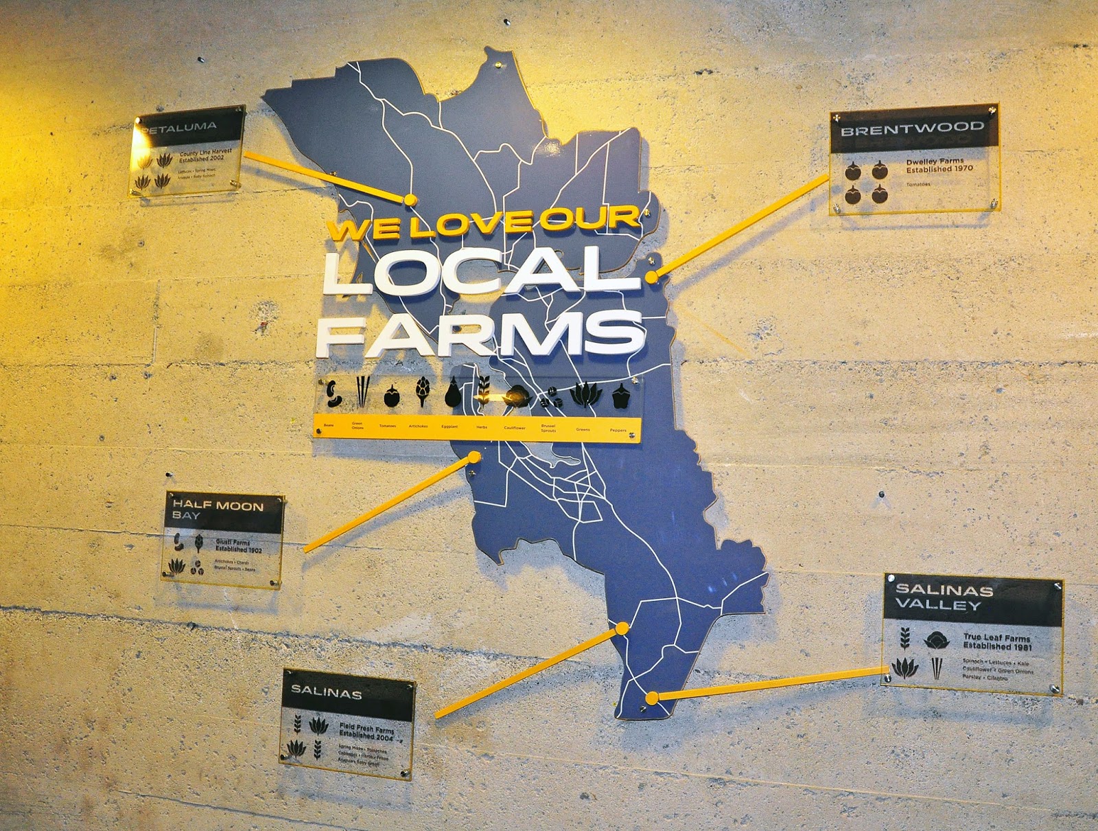 and most ingredients come from the local farms which is reflected in an expressive image of sajj s sourcing map on a restaurant wall and most ingredients come from the local farms which is reflected in an expressive image of sajj s sourcing map on a restaurant wall