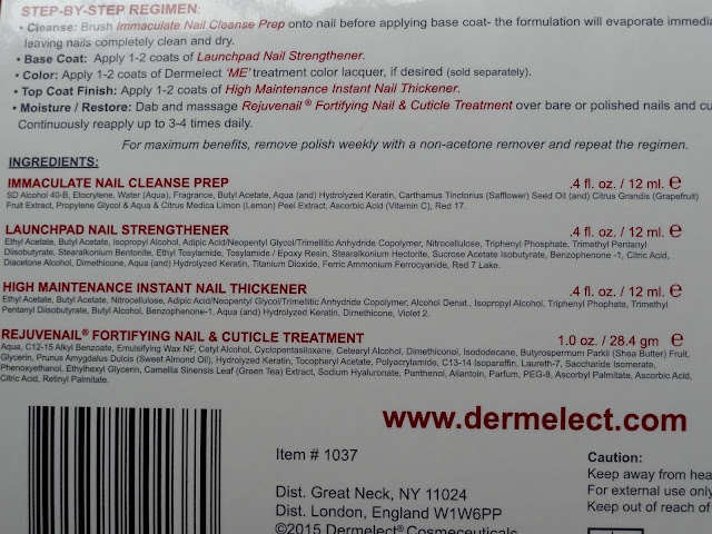 Dermelect 'Rescue Me' Nail Treatment Kit Ingredients
