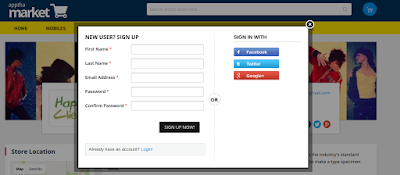 Social login on Apptha Marketplace Social login on Apptha Marketplace