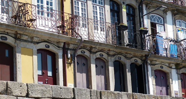 Cais da Ribeira, détail des façades