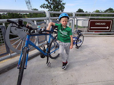 Grandson on bridge