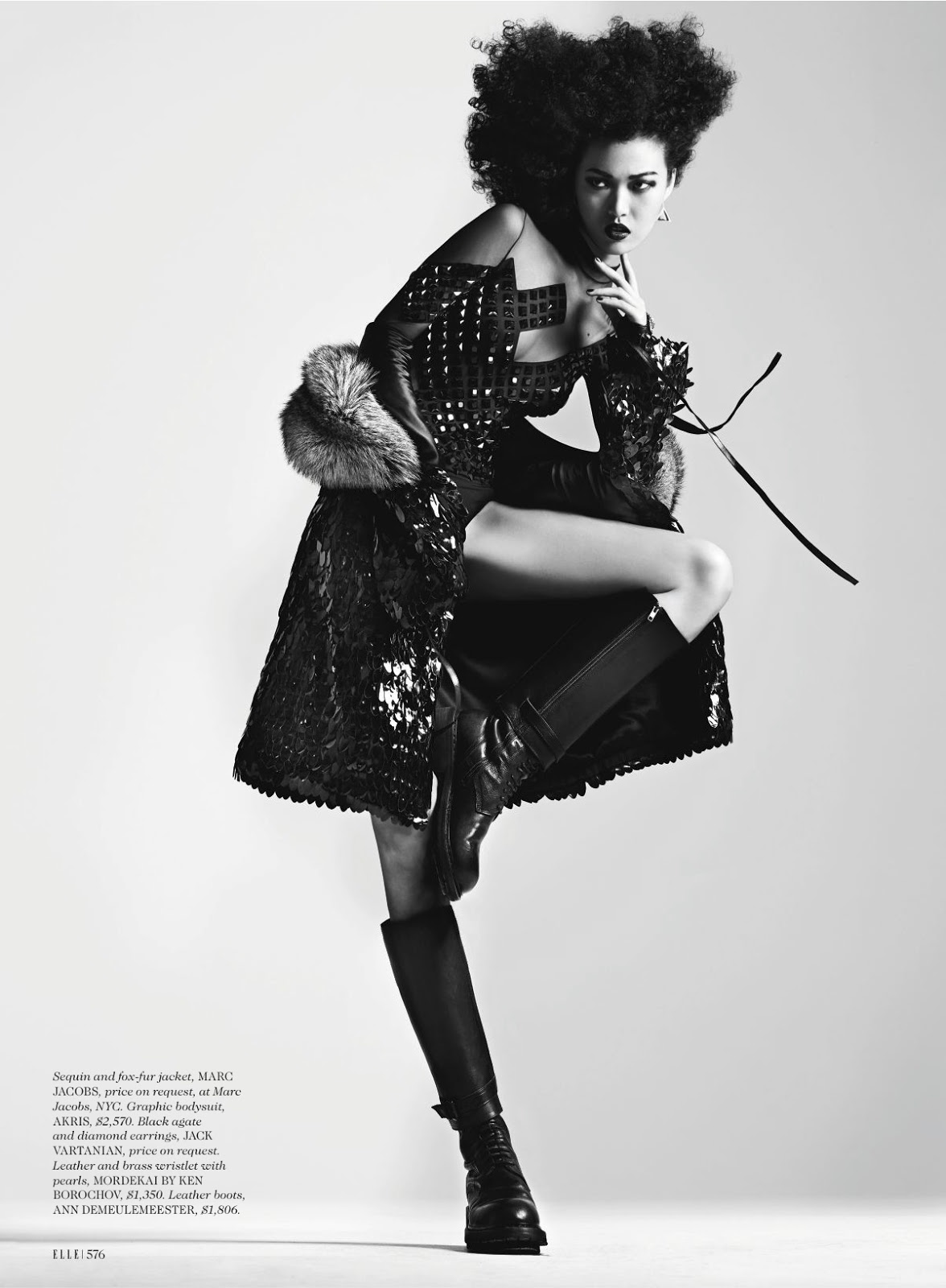 wild thing: tian yi by txema yeste for us elle september 2013 | visual ...
