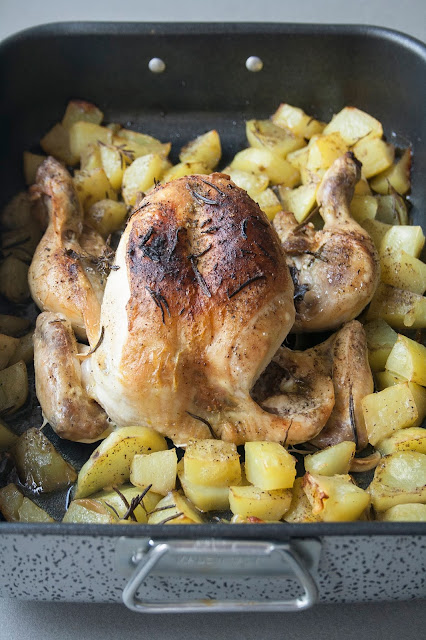 Pollo al forno con patate