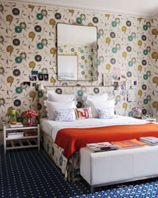 DECORACIÓN DORMITORIOS - 45 Dormitorios con Papel Tapiz