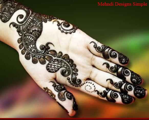 Mehndi Designs Simple front Hand Step by Step , Mehndi
