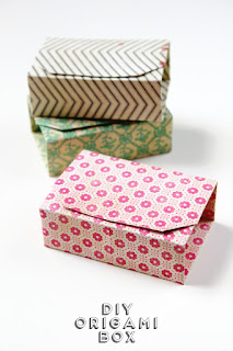 Make these Rectangular Diy Origami Boxes from a single sheet of paper. Perfect to hold your handmade gifts.