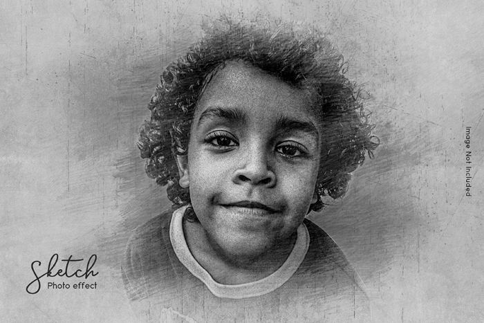 Sketch Photo Effect PSD Template Free Download Sketch Photo Effect PSD Template