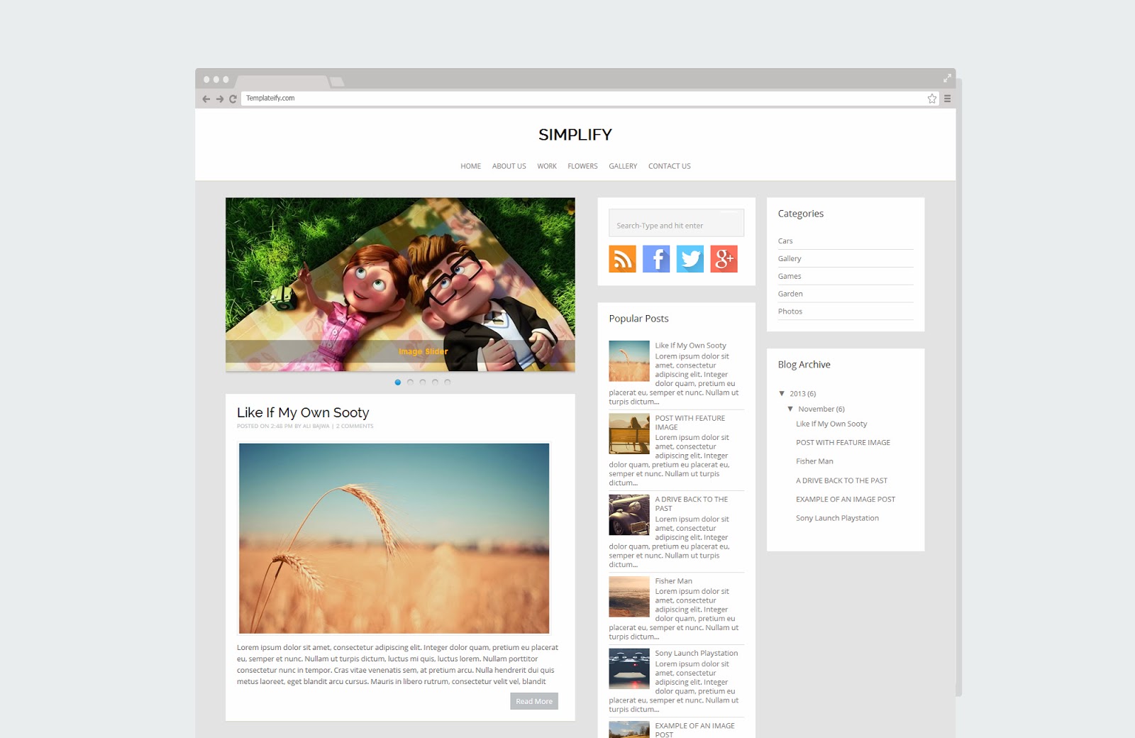 Simplify Blogger Template