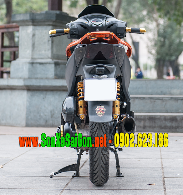 Sơn xe Honda SH 150i màu cam đen nhám cực đẹp