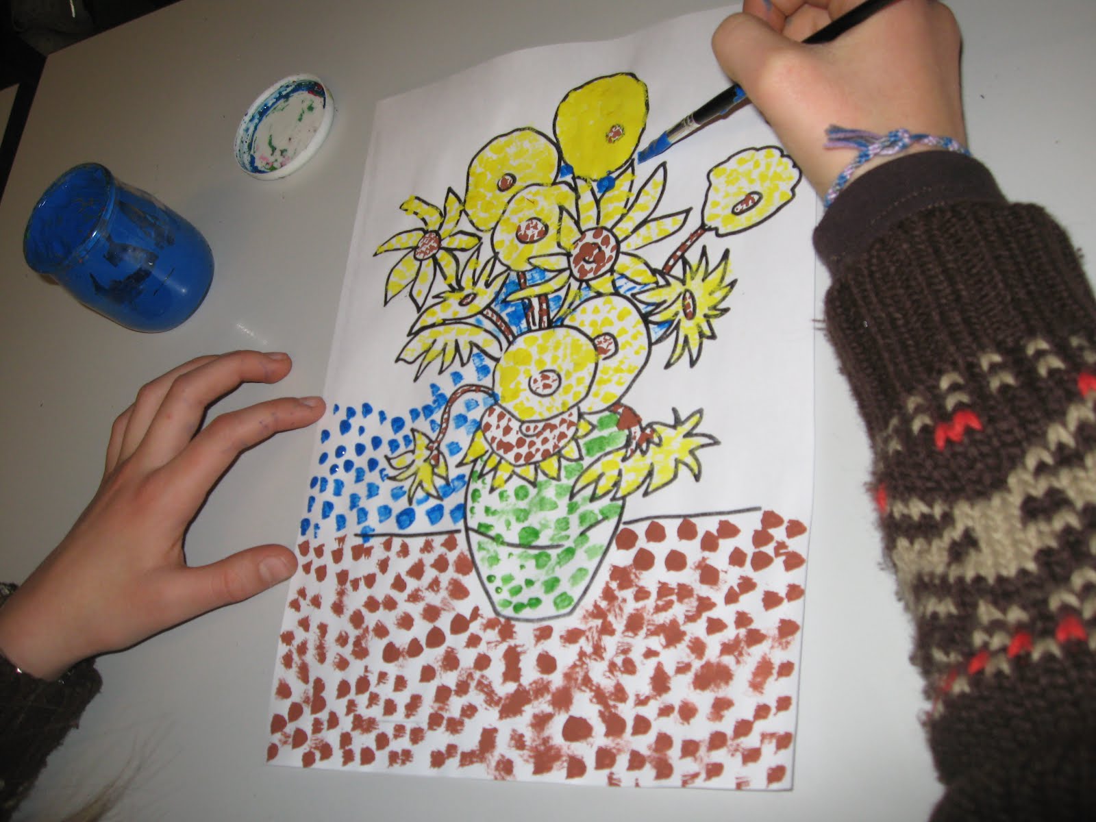 Tournesols Van Gogh Maternelle Groupe Scolaire du Vic-Bilh: Les Tournesols de Van Gogh