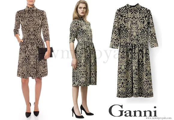 Crown Princess Mary wore GANNI Schiffer Glitter Dress