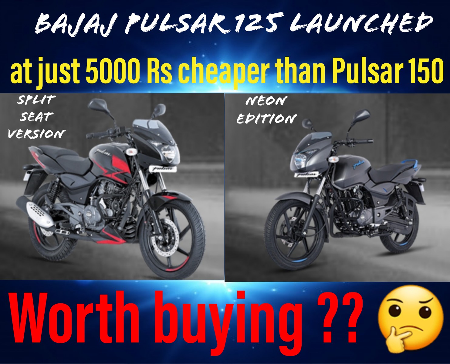 Bajaj Pulsar 125 Split Seat And Neon Edition Launched Just Rs