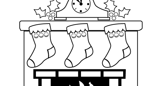 Christmas Fireplace Coloring Pages Learn To Coloring