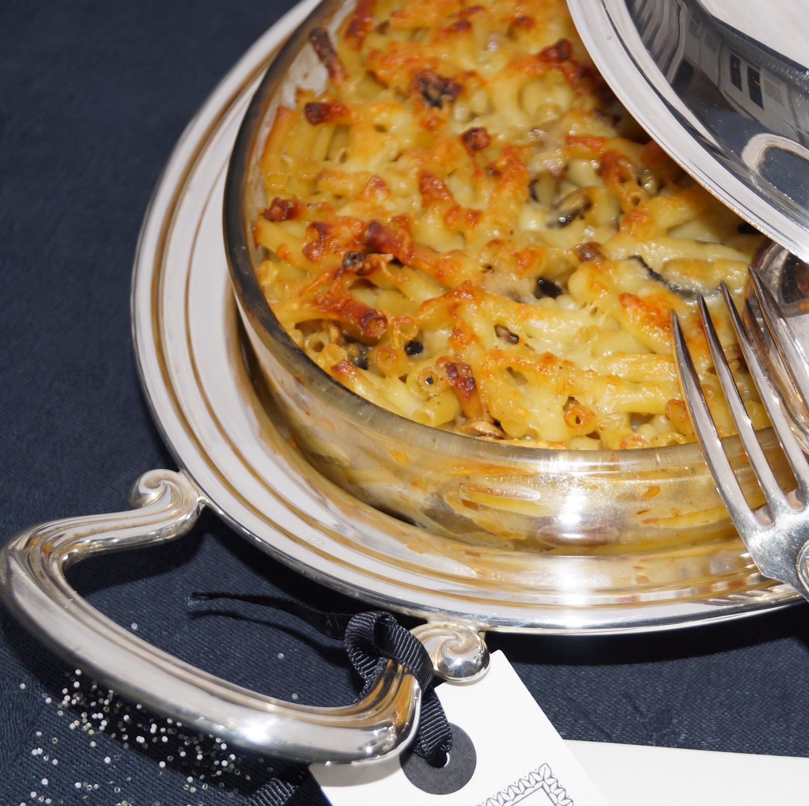 Gratin de macaroni à la truffe et au foie gras