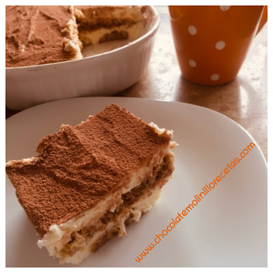 Tiramisú sencillo sin huevo