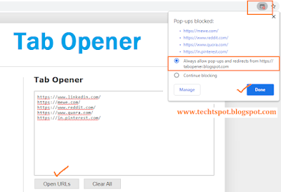 Open Multiple URLs in Google Chrome 2