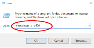 Untuk membuka Run command, tekan butang Windows+R