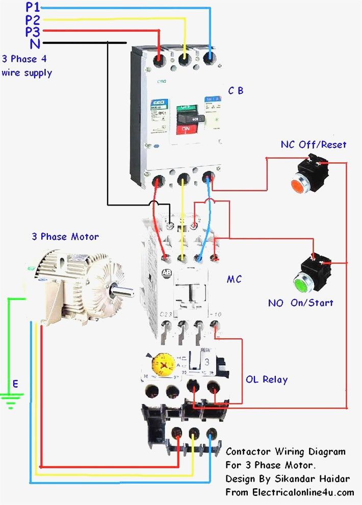 Two Pole Contactor Wiring Diagram Ac