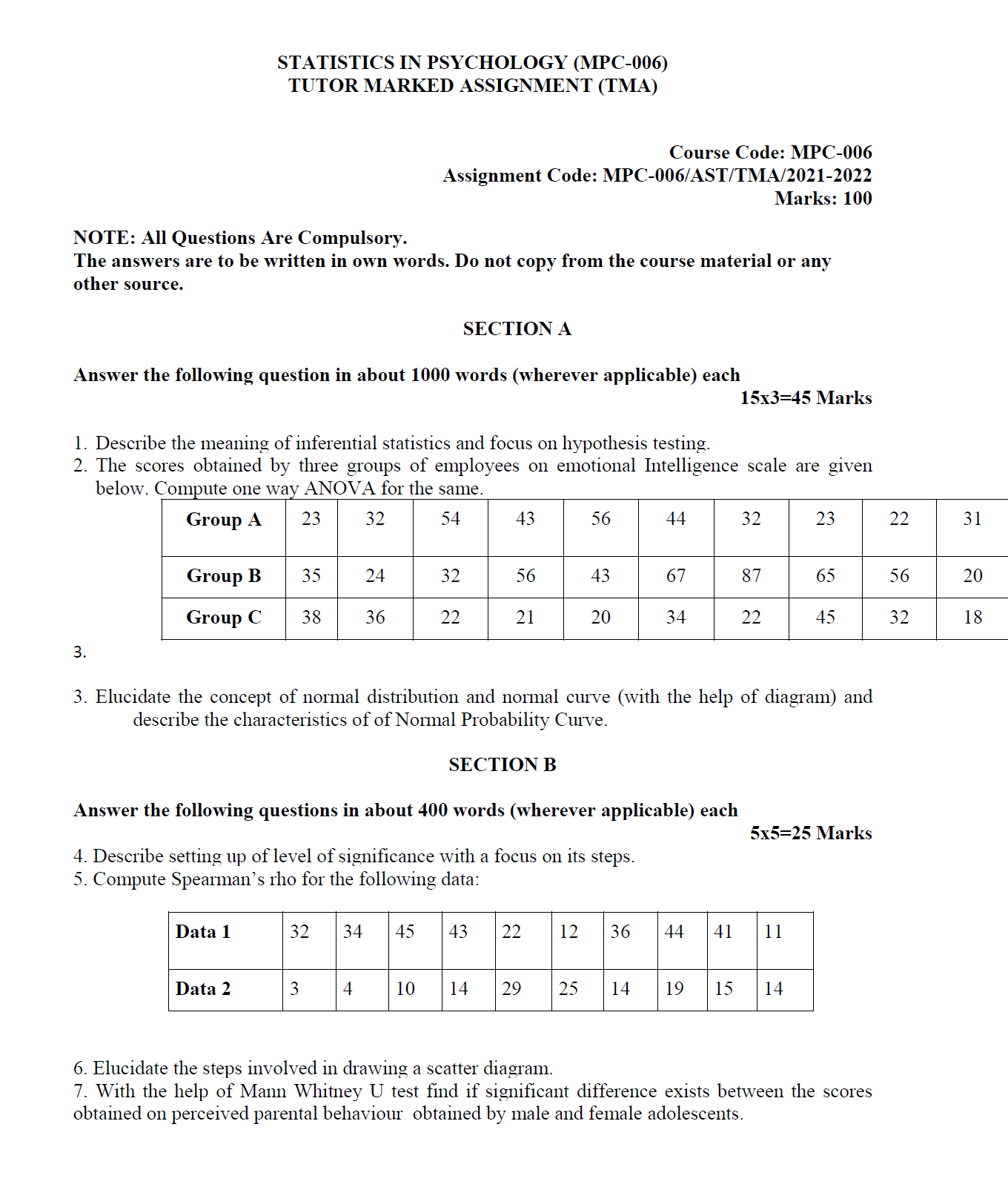 download assignment question paper