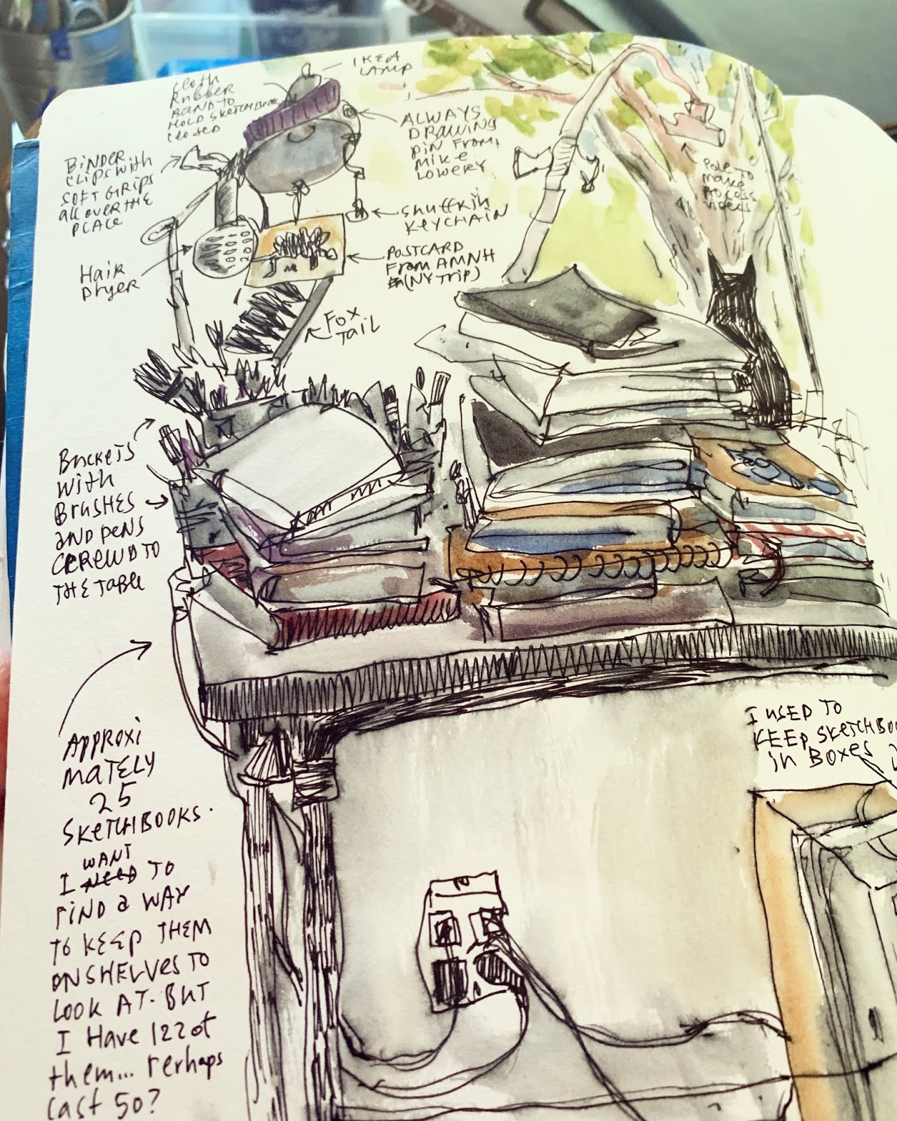 ApplePine How I store my sketchbooks (now).