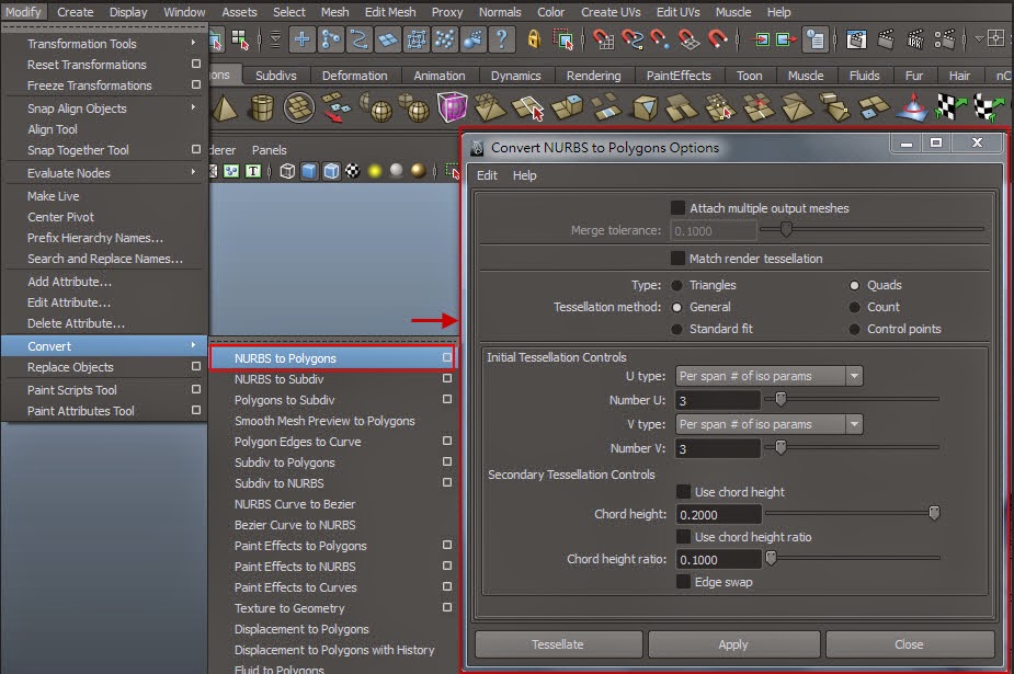 Polygon Modeling Intro in Maya : 多邊型建模基礎指令