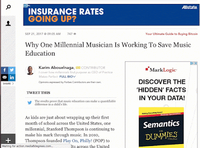 Animated gif showing distracting ads