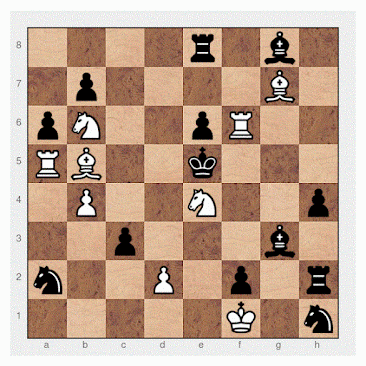 Ett schackproblem komponerat av Sam Loyd. Vit drar och sätter svart matt i 3 drag.