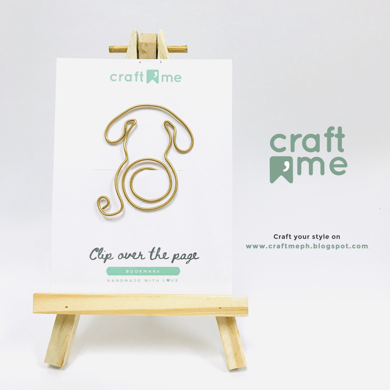 Beagle Dog Design Metal Wire Paper Clip Bookmark