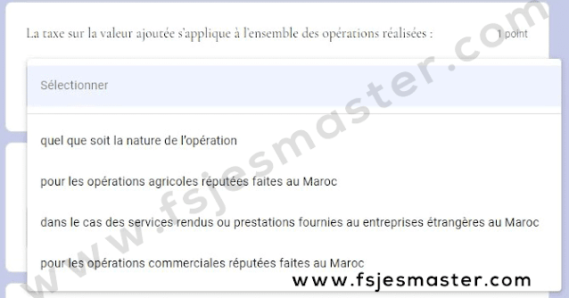 Exemple Concours Master Gestion Financière Comptable et Fiscale (GFCF) 2021-2022 - Fsjes Agdal