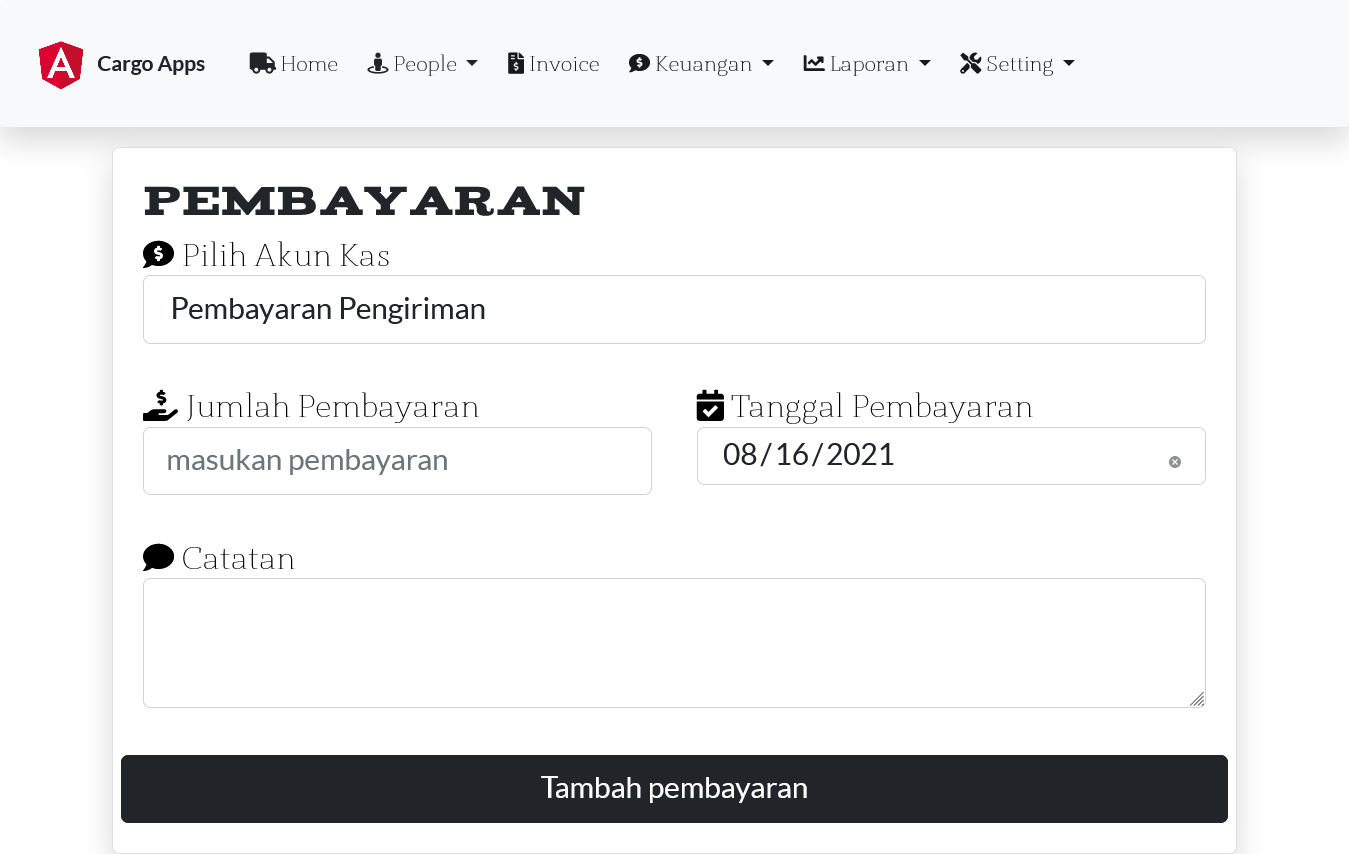 Aplikasi kargo ekspedisi pengiriman plus website kargo ekspedisi all in one