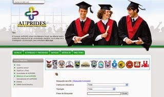 Asociacion de Universidades Privadas AUPRIDES-Sitio web