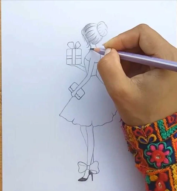 رسم فتاة بالرصاص رسم فتاة جميلة بالرصاص