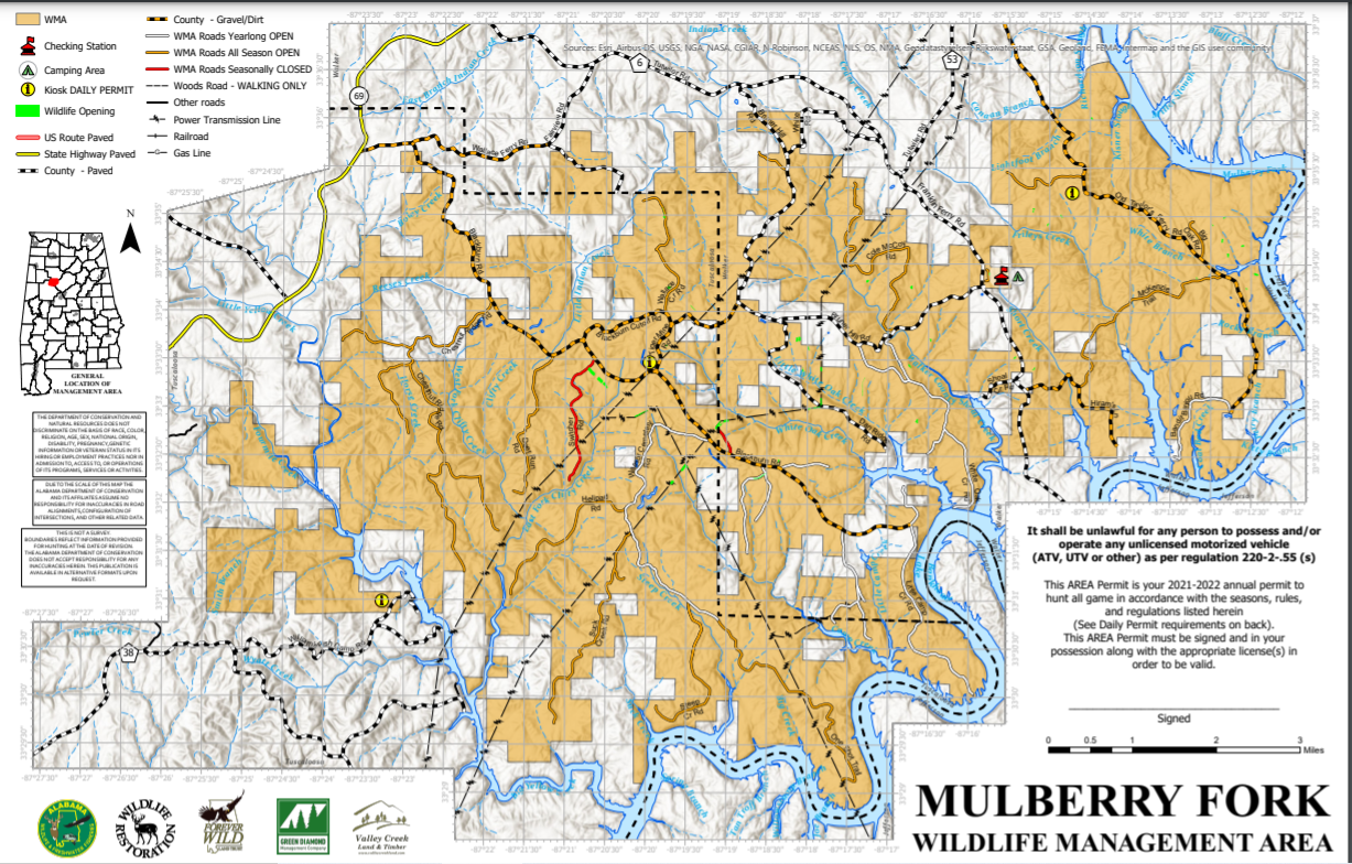 Uncharted Mulberry Fork Wildlife Management Area 2021 2022 Season