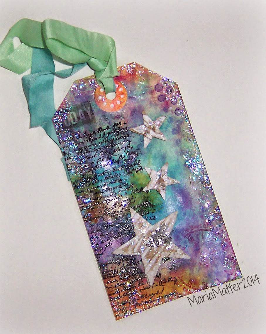 Five Simple Things: Playing with Color - Distressed Ink tags