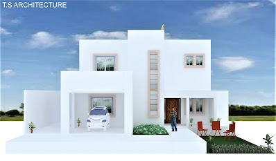 MODERN HOME DESIGN.FRONT VIEW.